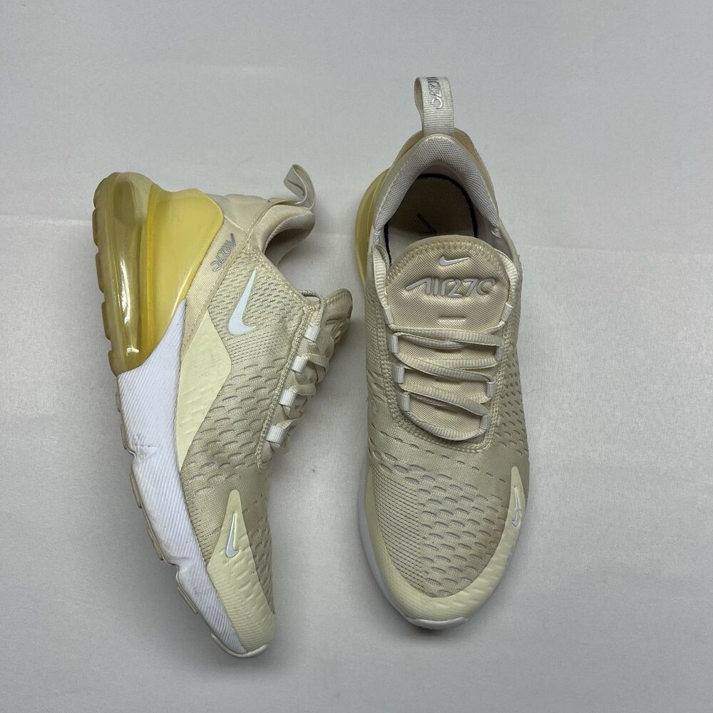 Nike Air Max 270 White Gold Shoes Sneakers Womens Size 9.5 - Picture 3 of 10